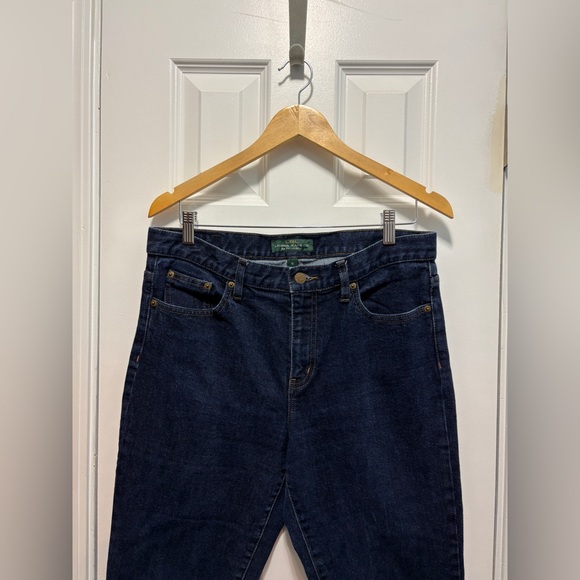 Lauren Ralph Lauren-LRL-Women's Dark Wash Slight Bootcut Blue Jeans Size 10‎ - Picture 2 of 8